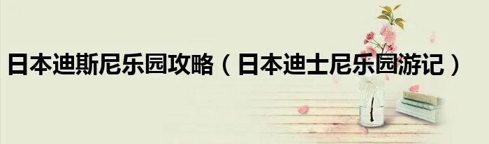 日本迪斯尼乐园攻略(日本迪士尼乐园游记)