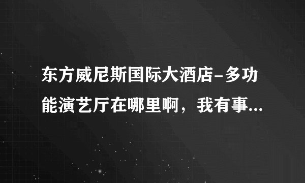 东方威尼斯国际大酒店-多功能演艺厅在哪里啊，我有事要去这个地方