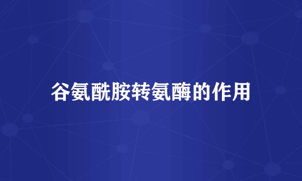 谷氨酰胺转氨酶的作用