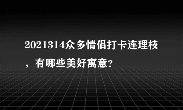 2021314众多情侣打卡连理枝,有哪些美好寓意?