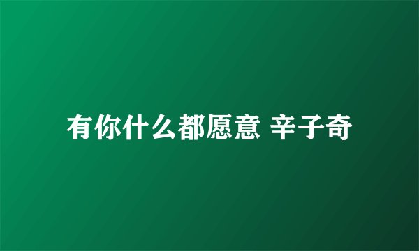 有你什么都愿意 辛子奇
