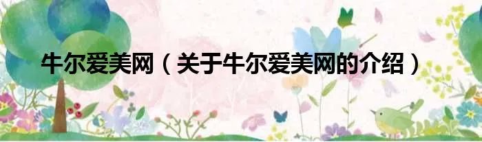 牛尔爱美网（关于牛尔爱美网的介绍）