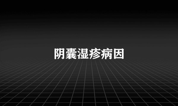 阴囊湿疹病因