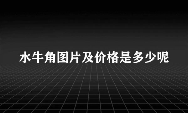 水牛角图片及价格是多少呢