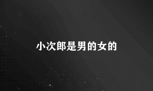 小次郎是男的女的