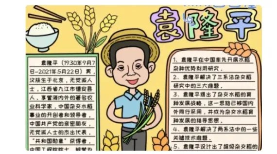 简单的袁隆平手抄报怎么画