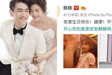 杨丞琳陈妍希合影 老公陈晓为其庆生曝光儿子