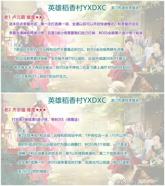 《剑网3怀旧服》英雄风雨稻香村打法攻略