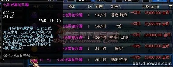 DNF赚钱须知DNF七彩迷雾袖珍罐哪里爆的多