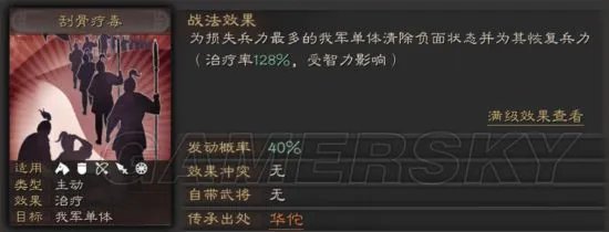 三国志战略版战法攻略 刮骨疗毒