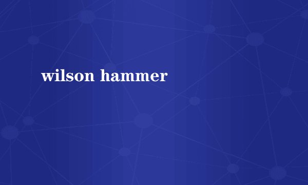 wilson hammer