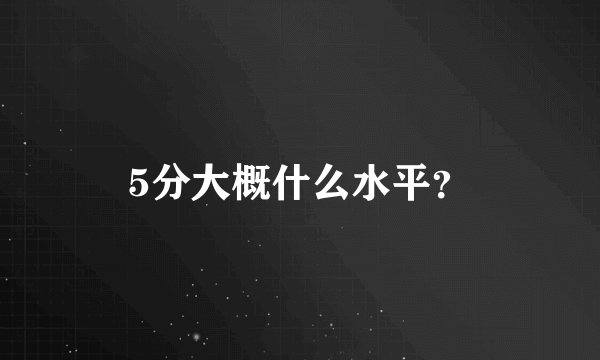 5分大概什么水平？