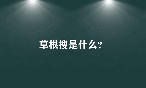 草根搜是什么？