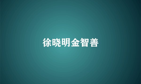 徐晓明金智善