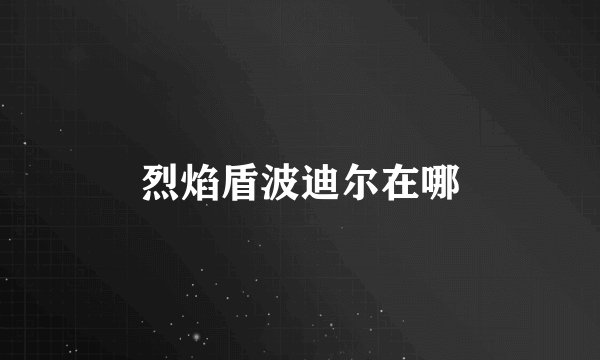 烈焰盾波迪尔在哪