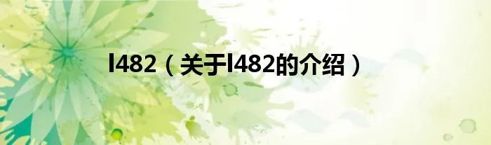 l482（关于l482的介绍）