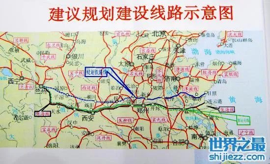陇海铁路线路图，陇海线经过的城市(17个城市) 
