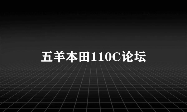 五羊本田110C论坛