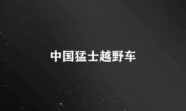 中国猛士越野车