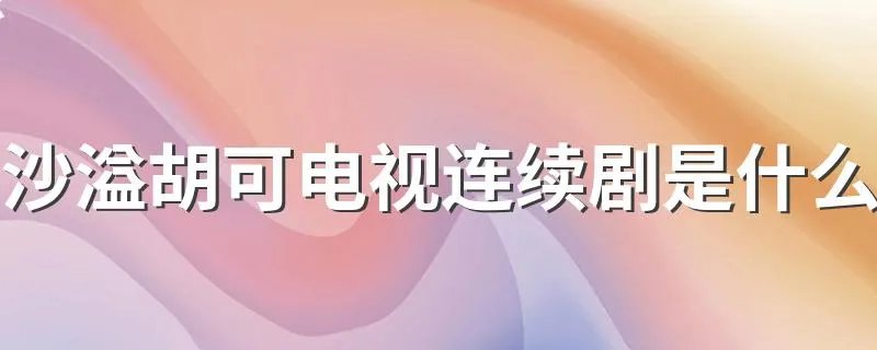 沙溢胡可电视连续剧是什么 沙溢胡可电视连续剧介绍