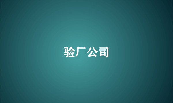验厂公司