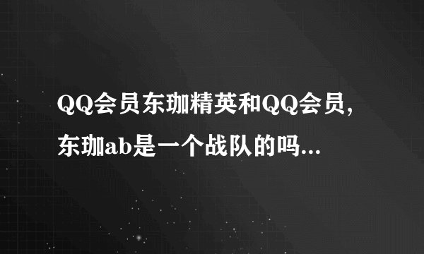 QQ会员东珈精英和QQ会员,东珈ab是一个战队的吗? 到底是精英厉害还是AX厉害,求高人指点/.