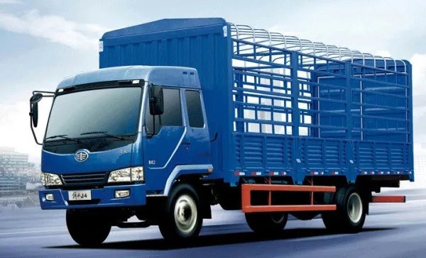 解放6.8米高栏货车新车价位图片