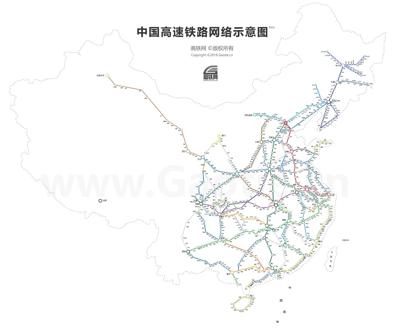 中国高铁图高清全图