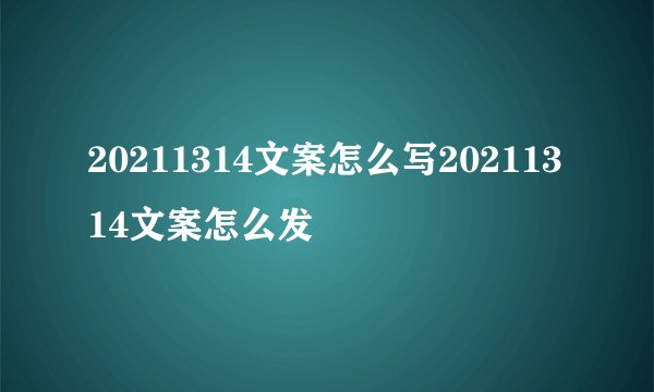 20211314文案怎么写20211314文案怎么发