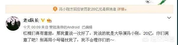 冯小刚被传言罚款20亿元是怎么回事？