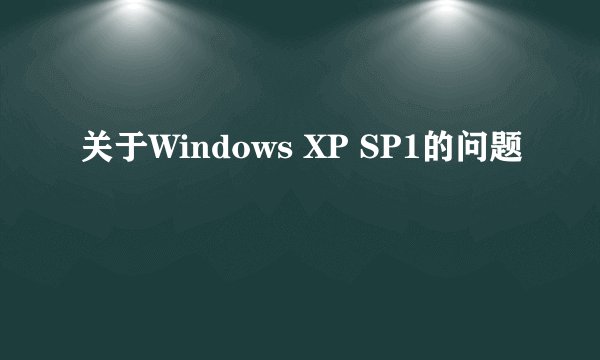 关于Windows XP SP1的问题