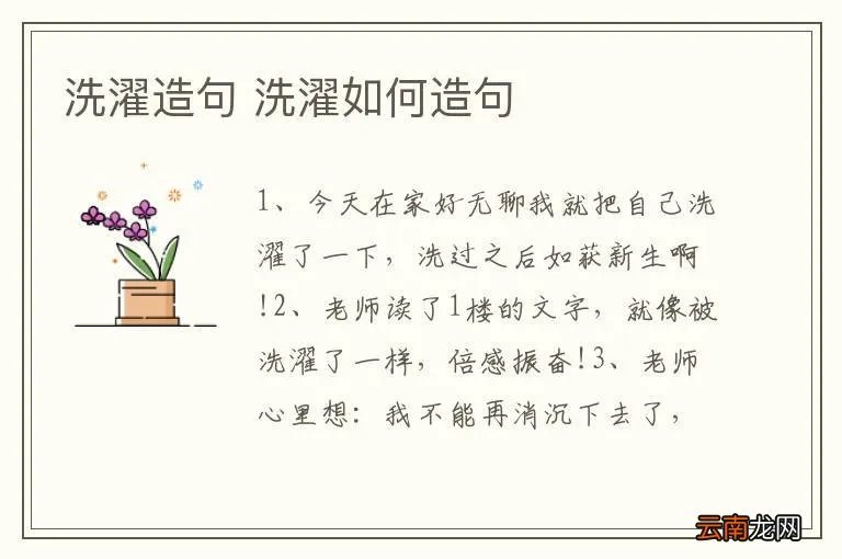 洗濯造句 洗濯如何造句