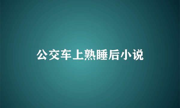 公交车上熟睡后小说