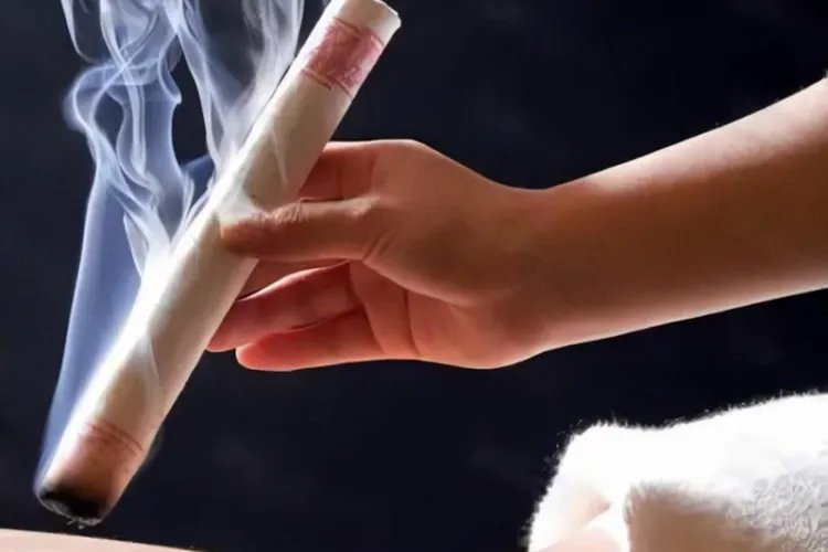 正确的艾灸方法图片