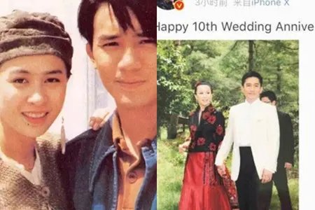 刘嘉玲庆祝十周年 容颜虽老但恩爱依旧