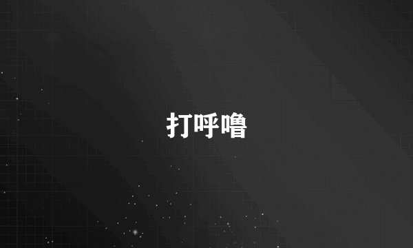 打呼噜
