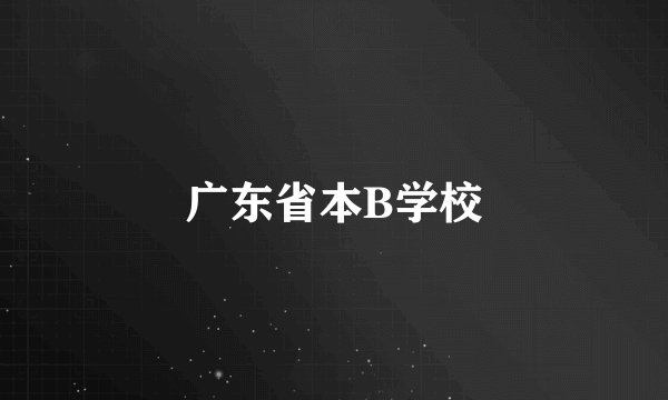 广东省本B学校