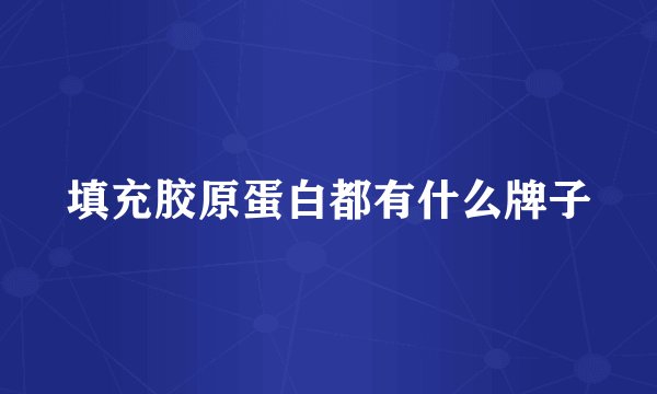 填充胶原蛋白都有什么牌子