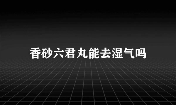 香砂六君丸能去湿气吗