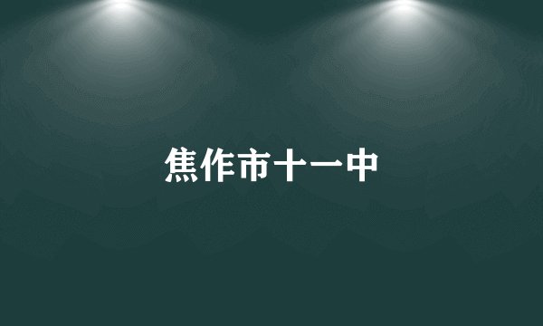 焦作市十一中