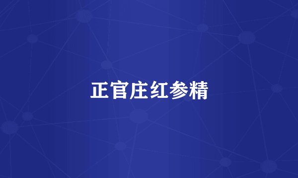 正官庄红参精